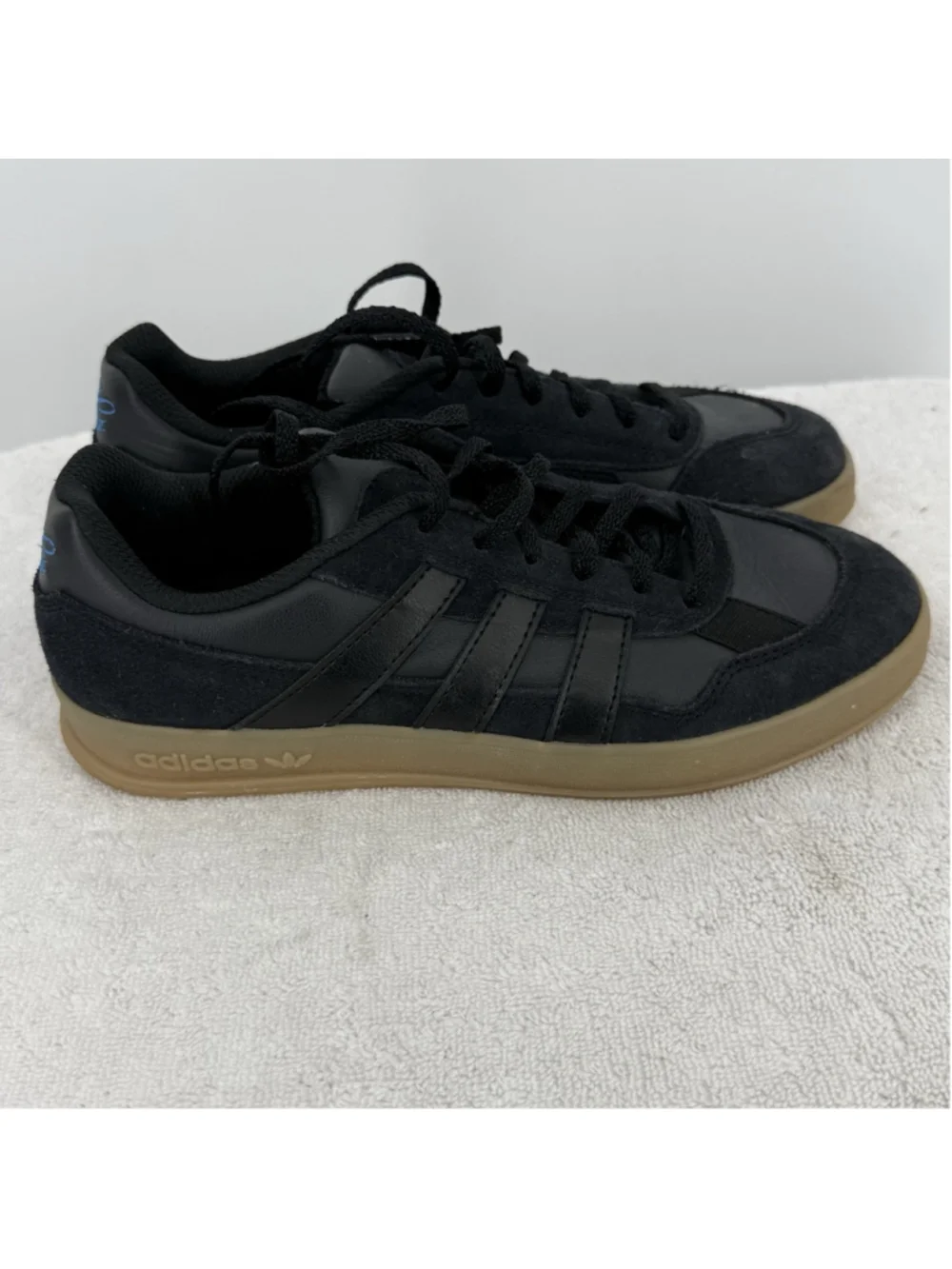Adidas Aloha Super Mark Gonzales Black Gum Suede Shoes Black Carbon Bluebird 5.5